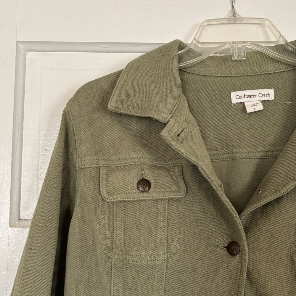 Coldwater Creek Olive Green Utility Jacket for Women - Picture 2 of 5